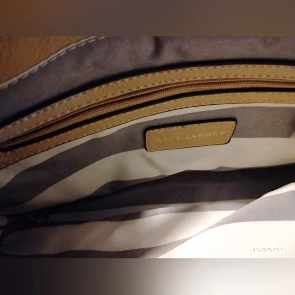 Kate Landry Tan Handbag/Crossbody with Bamboo Handles & A Crossbody Strap BNWOT - Picture 4 of 10